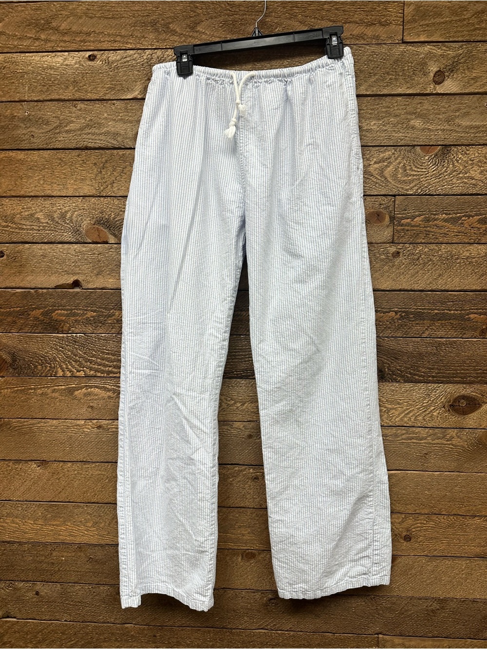 Brandy Melville Light Blue Striped Seersucker Pants - Picture 3 of 8